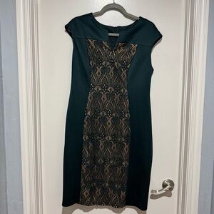 Emerald Green Dress With Lace - 12